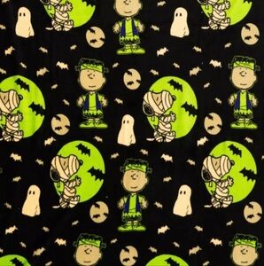 PEANUTS Snoopy Charlie Brown Spooky Creepers Halloween THROW Blanket New 2024